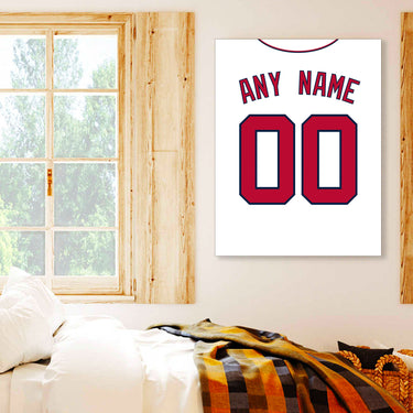 Washington Jersey Custom Canvas Print Wall Art for Boy Girl Men Women Baseball Personalized Canvas Art